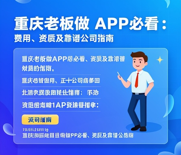 重庆老板做APP必看：费用、资质及靠谱公司指南