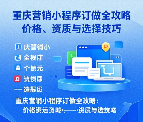 重庆营销小程序订做全攻略：价格、资质与选择技巧